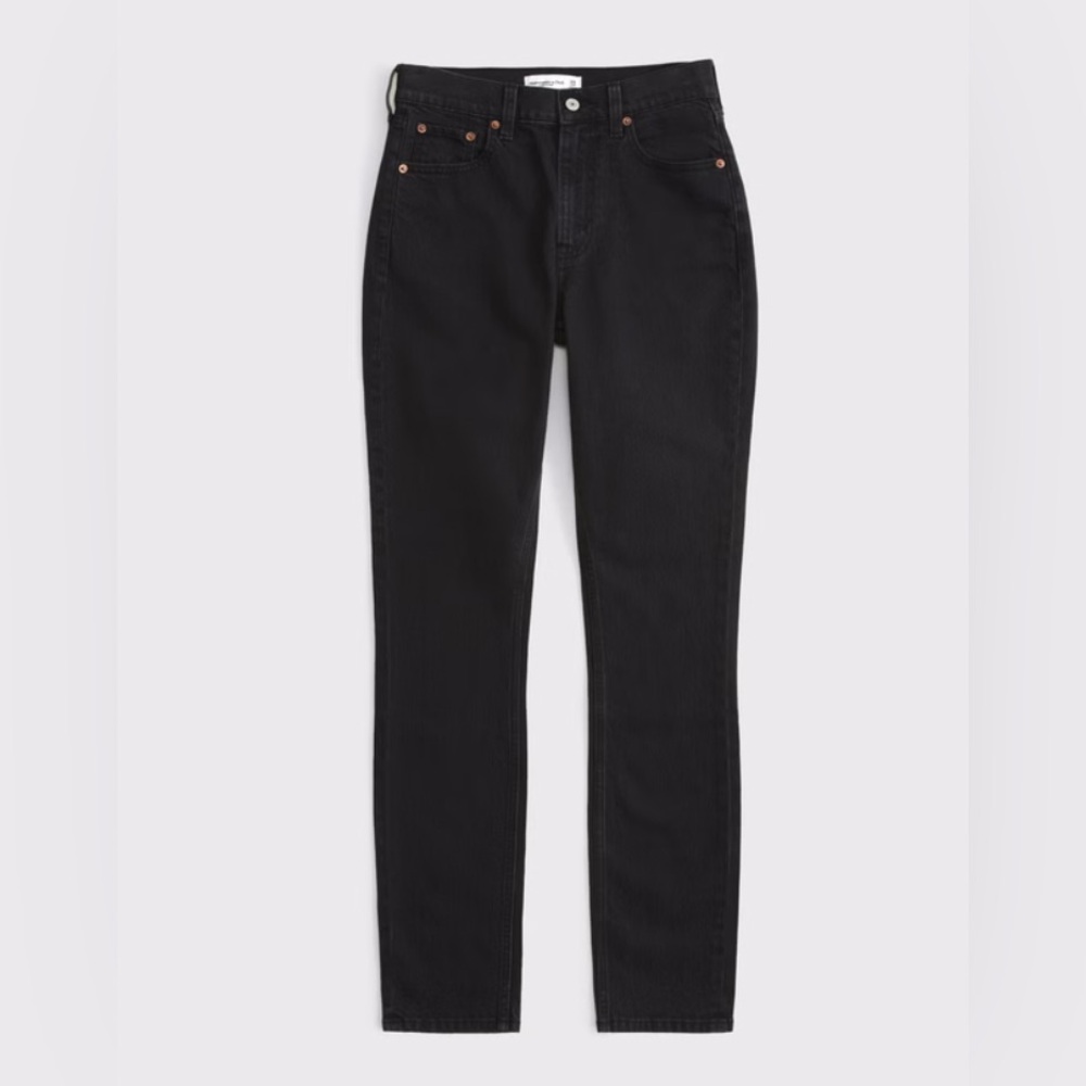 Abercrombie Curve Love High Rise Skinny Jean in Black